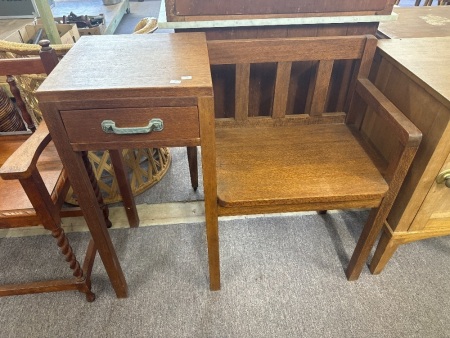 Mid Century Farm House Style Telephone Table