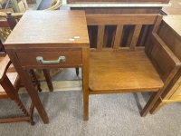 Mid Century Farm House Style Telephone Table - 2