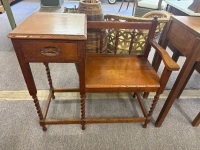 Mid Century Farm House Style Telephone Table - 4