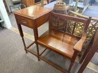 Mid Century Farm House Style Telephone Table - 6