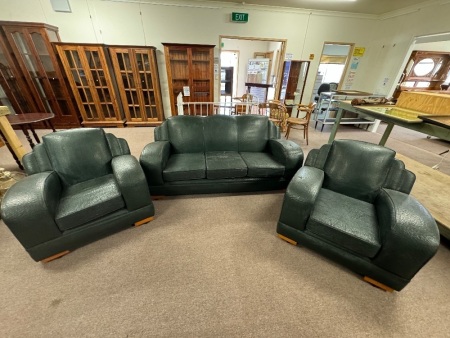 3 Piece Art Deco Design Genoa Lounge Suite for restoration