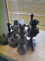 Misc Oil Lamp Bases & Lamps for restoration - 3