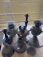 Misc Oil Lamp Bases & Lamps for restoration - 4