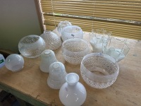 Mixed Clear and White Glass Light Shades - 2