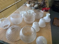 Mixed Clear and White Glass Light Shades - 3