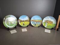 4 x CoalPort Golfing Classic Plates - Designed by Melvyn Buckley - Made in England