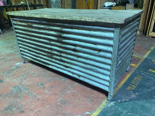 Large Steel Framed Bar with One Piece Slab Top