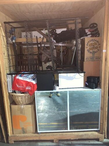 Storage Module Containing Modern & Outdoor Furniture,  Toys, Box Lots Etc