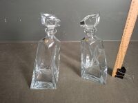 2 x Bohemia Crystal Decanter Glasses - Made in Czech Republic