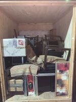 Storage Module Containing Modern Furniture, Rugs, Box Lots Etc