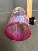 Pink & Uranium Glass Cylinder Light Shade - 3