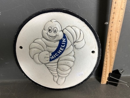 Michelin Man Heavy Cast Iron Sign