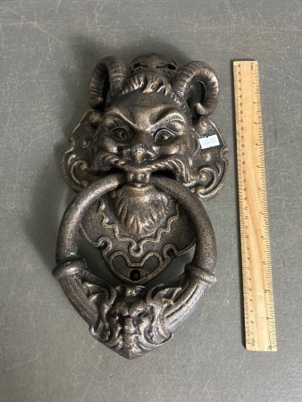 Large Gargoyle Cast Iron Door Knocker