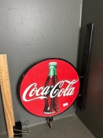 Heavy Cast Iron Double Sided Coca Cola Hanging Sign