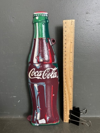 Cast Iron Coca Cola Painted Bottle