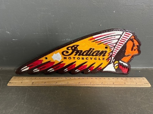 Indian Motorcycle Cast Iron sign