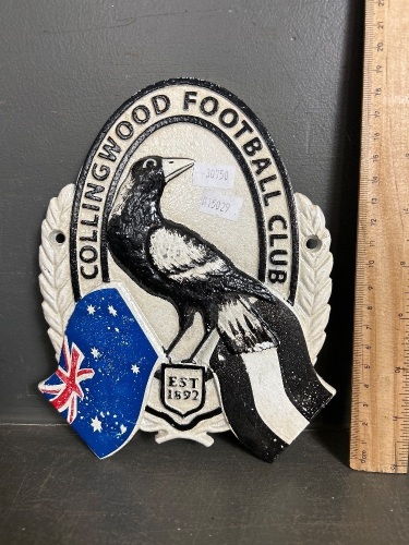 Cast Iron Collingwood Football Club Plaque