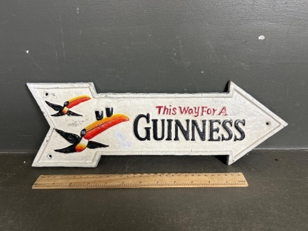 This way for a Guiness Cast Iron Sign