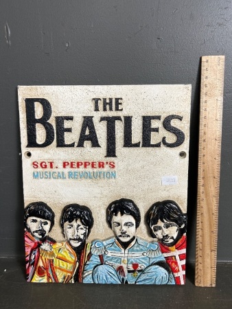 Heavy Cast Iron The Beatles SGT. Peppers Musical Revolution Sign