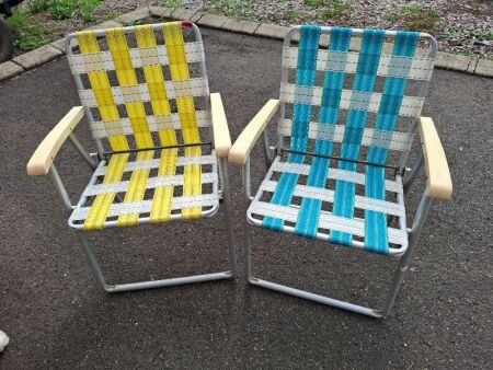 2 Retro Outdoor Chairs