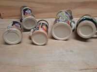 5x Mixed Sized Beer Steins - Made in Germany - 3