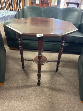 Octagonal Table with Carved Legs