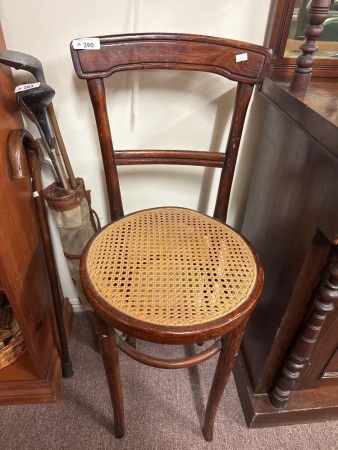 Vintage Wicker Seat Dining Chair