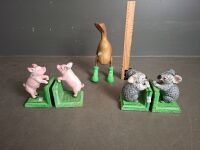 Koala Cast Bookends, Cast Piggy Bookends & Cast Duck