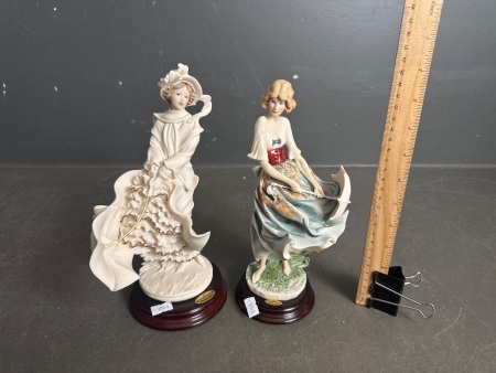 Pair Florence Giuseppe Armani Figurines Stormy Weather & Mariah