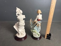 Pair Florence Giuseppe Armani Figurines Stormy Weather & Mariah - 2