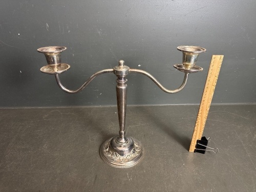 Weighted Sterling Silver Plated Candelabra