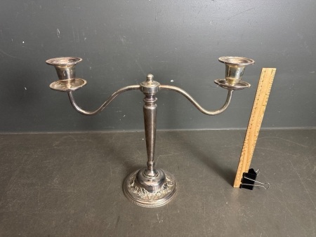 Weighted Sterling Silver Plated Candelabra