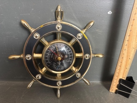 Ships Wheel Barometer / Thermometer Japanese