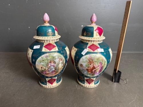 Beautiful Royal Vienna Porcelain Jars