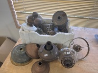 Mixed Lot of Oil Lamps Parts & Misc.