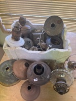 Mixed Lot of Oil Lamps Parts & Misc. - 2