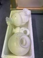 Large Selection of White Glass Oil Lamp Shades - 2