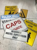 Collection of Parking Notice & Pedestrian Signs