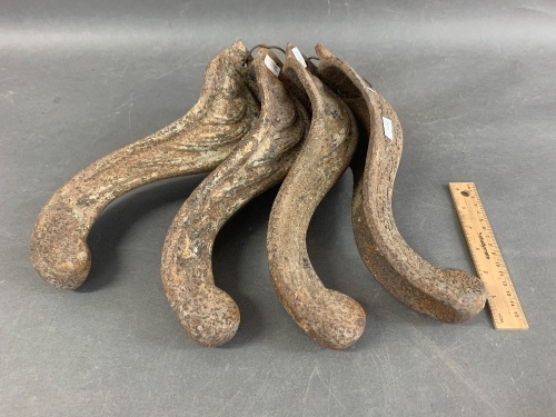 Set of 4 Antique Cast Iron Stove Feet