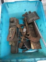 Box Lot of Old Tools inc. Stanley Plane
