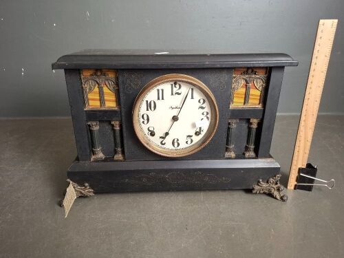 Antique Ingraham Mantel Clock with Key - C. 1925