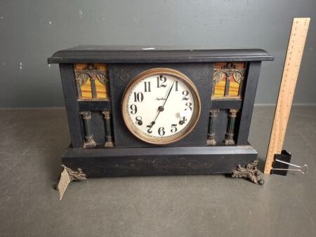 Antique Ingraham Mantel Clock with Key - C. 1925