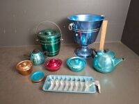 Large Lot of Retro Anodised Kitchenwear 