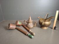 Collection of Copper Items - Including Scuttle