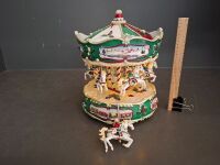 Hand Painted Christmas Merry Go Round