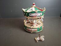 Hand Painted Christmas Merry Go Round - 2