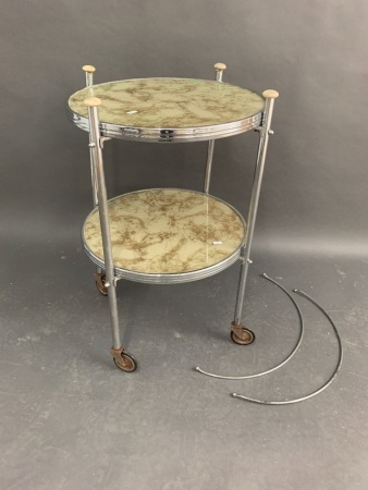 Vintage Mid Century Drinks Trolley with Chrome Fittings