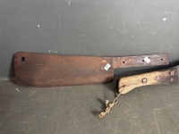 Antique Cleaver & Cane Knife - 3