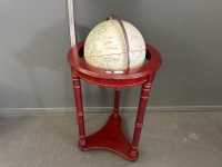 World Globe on Wooden Stand