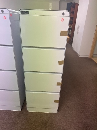 Excalibre 4 Drawer White Filing Cabinet